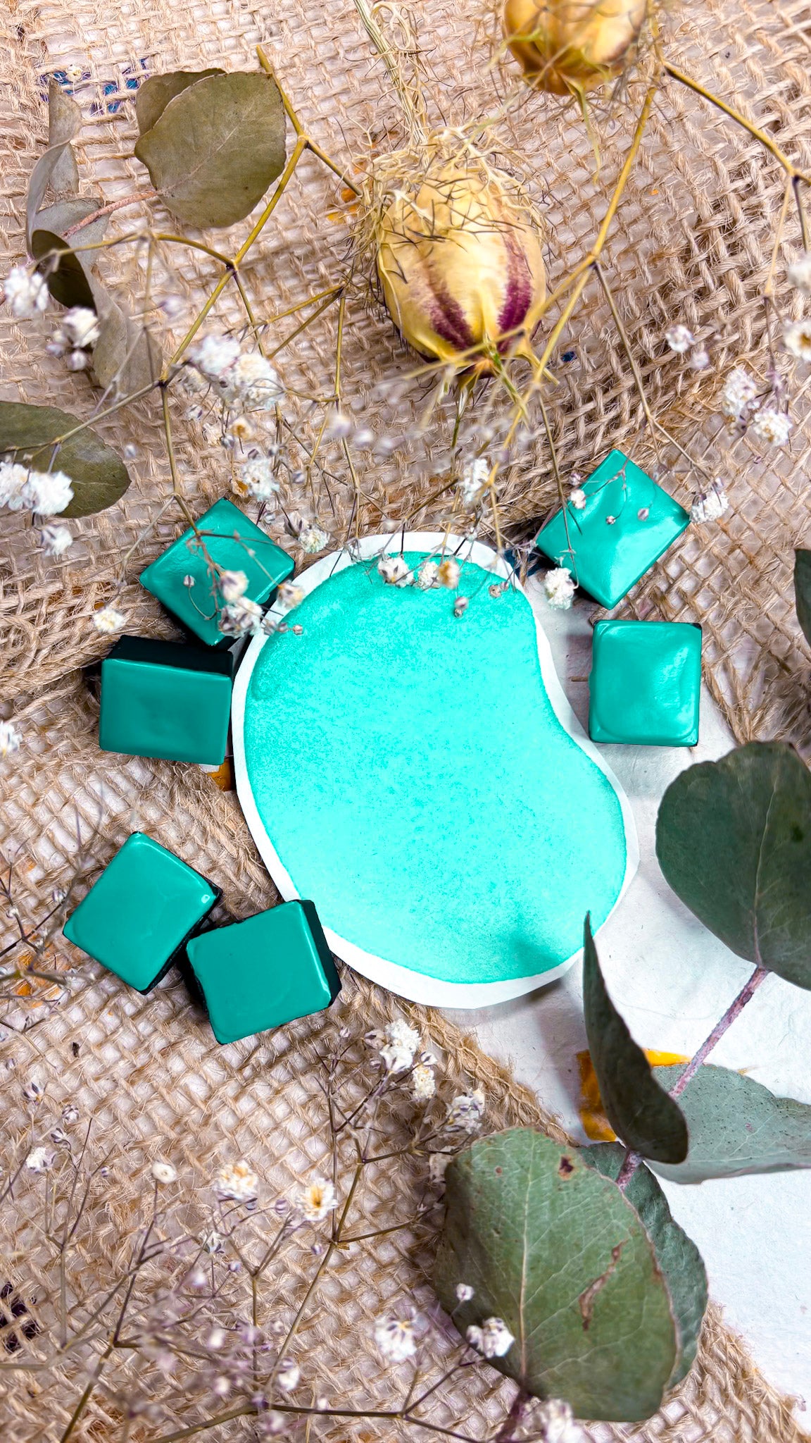 宝石の睡蓮　Jeweled Lotus テクスチャーfoil 英語　 MINT Fountain Teal - Where the Azulejos Bloom - Spring Collection