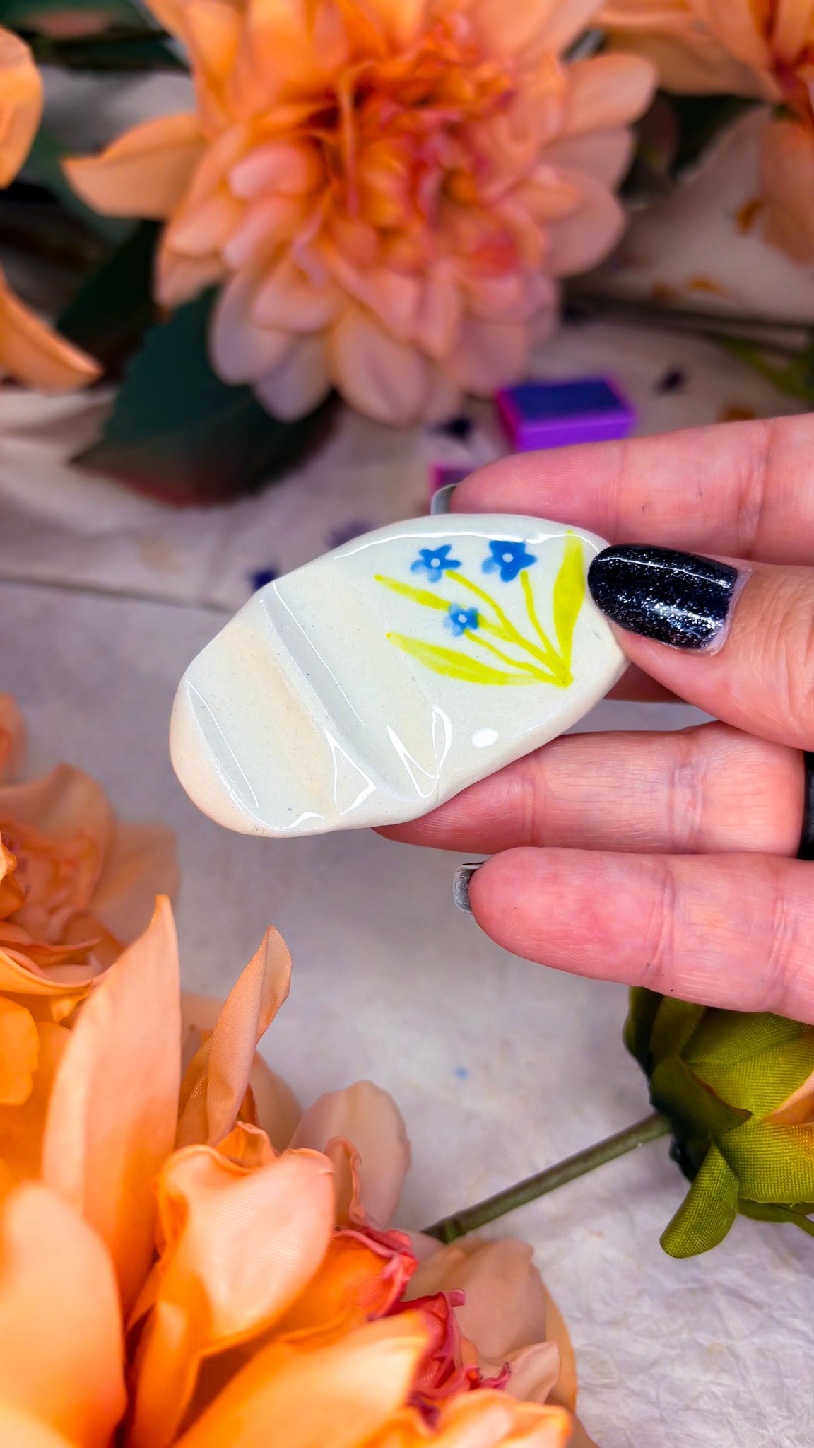 Ceramic Artist Paint Brush Rest - (experimental)