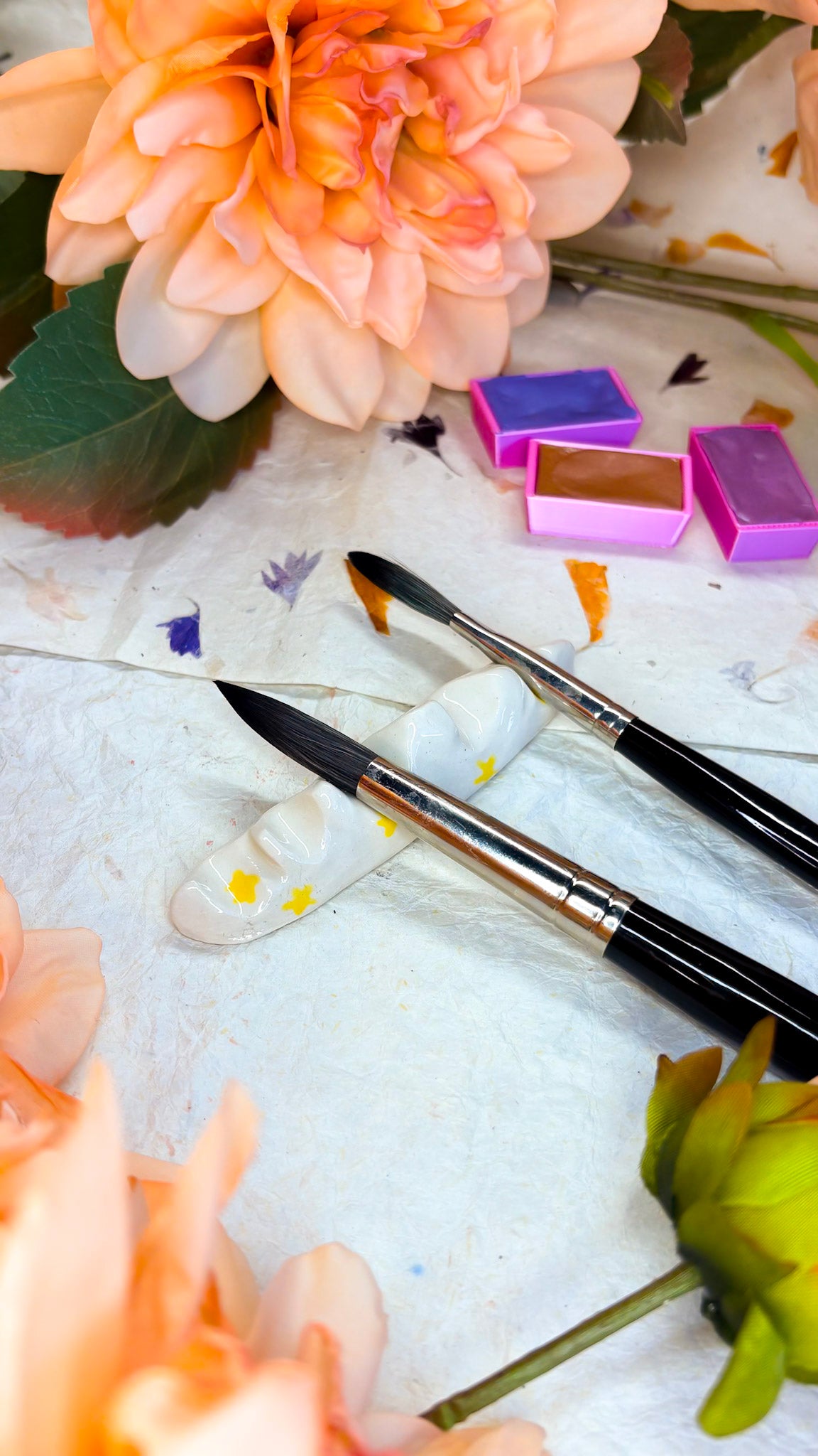 Ceramic Artist Paint Brush Rest - (experimental)