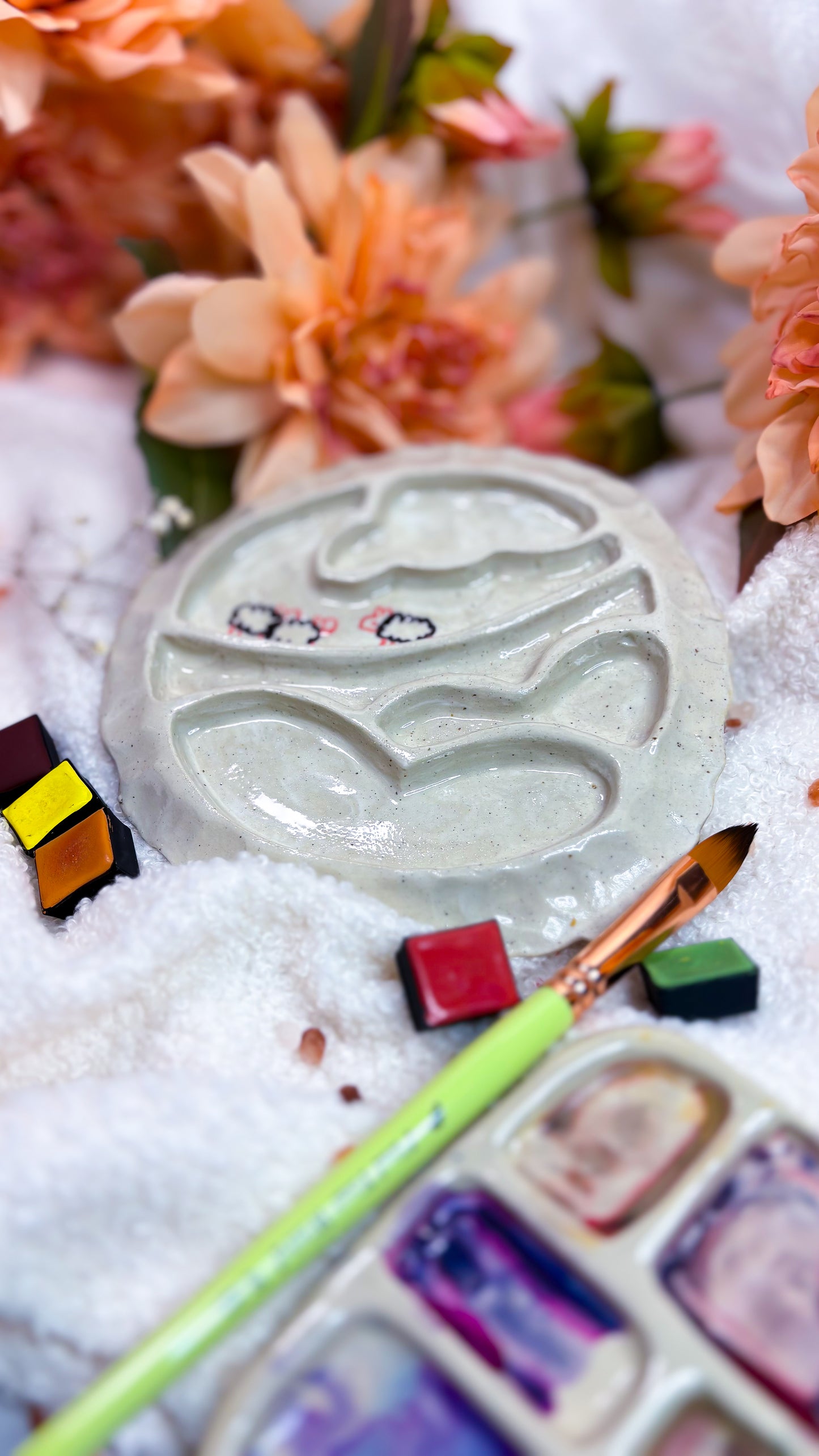 Ceramic Artist Paint mixing palette