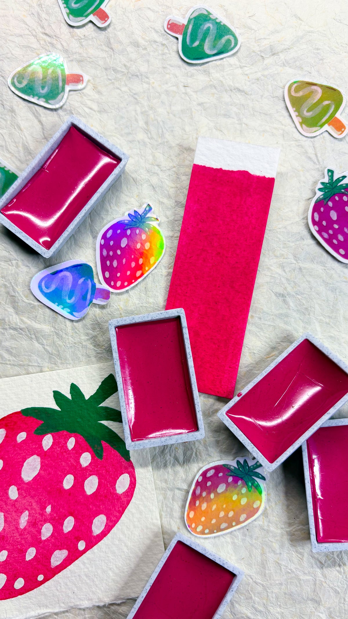 🍓 Strawberry 🍓 Opaque Watercolour - Big Pan
