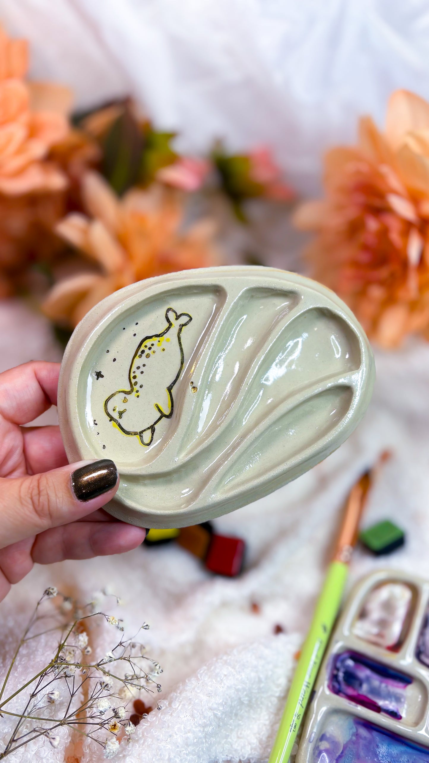 Ceramic Artist Paint mixing palette