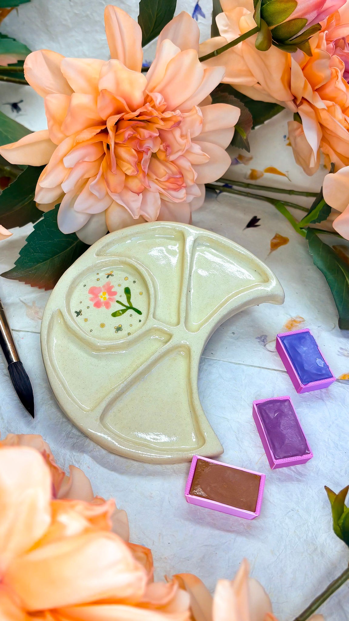 Ceramic Artist Paint mixing plate - Moonpalette
