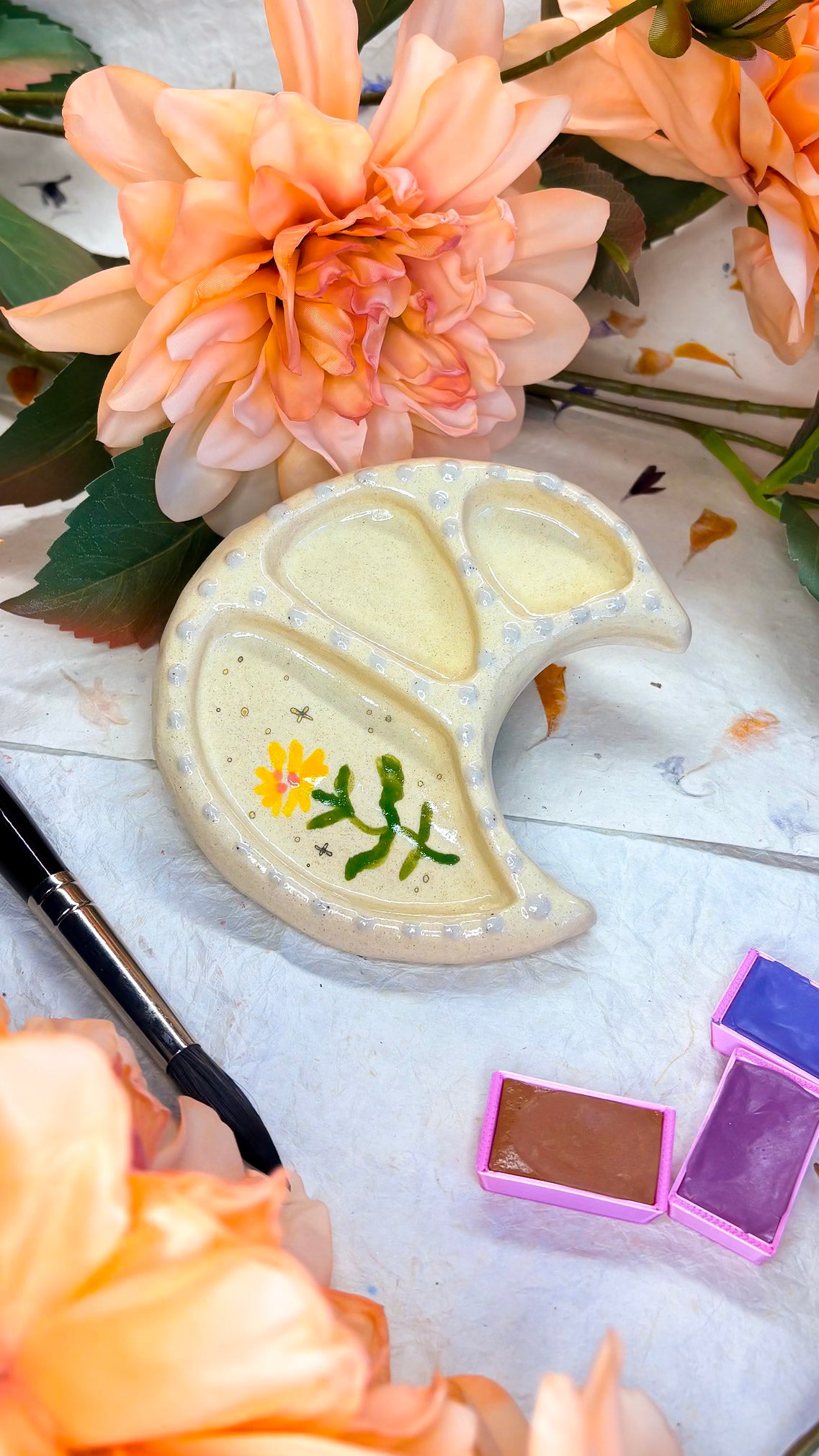 Ceramic Artist Paint mixing plate - Moonpalette