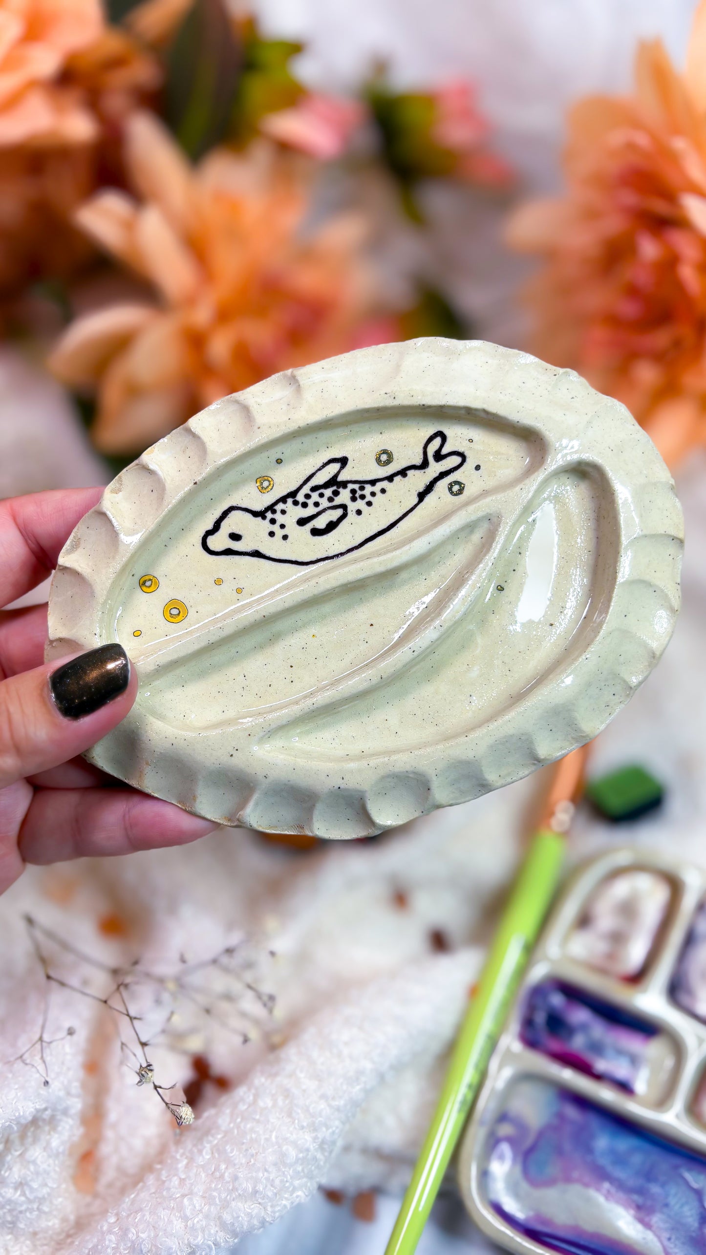 Ceramic Artist Paint mixing palette