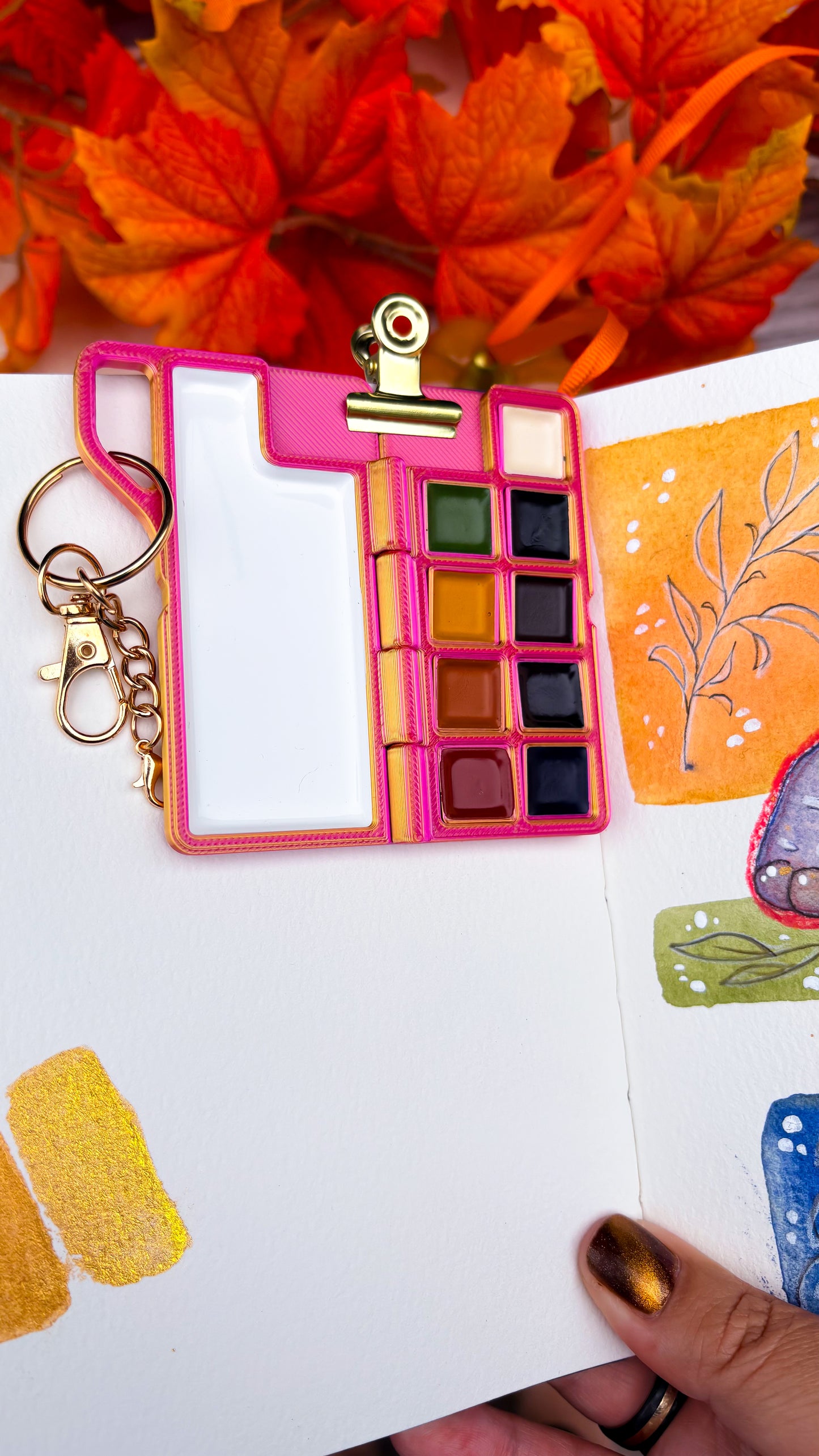 PaintWitch Travel Palette (SunSet Pink) *MADE TO ORDER*