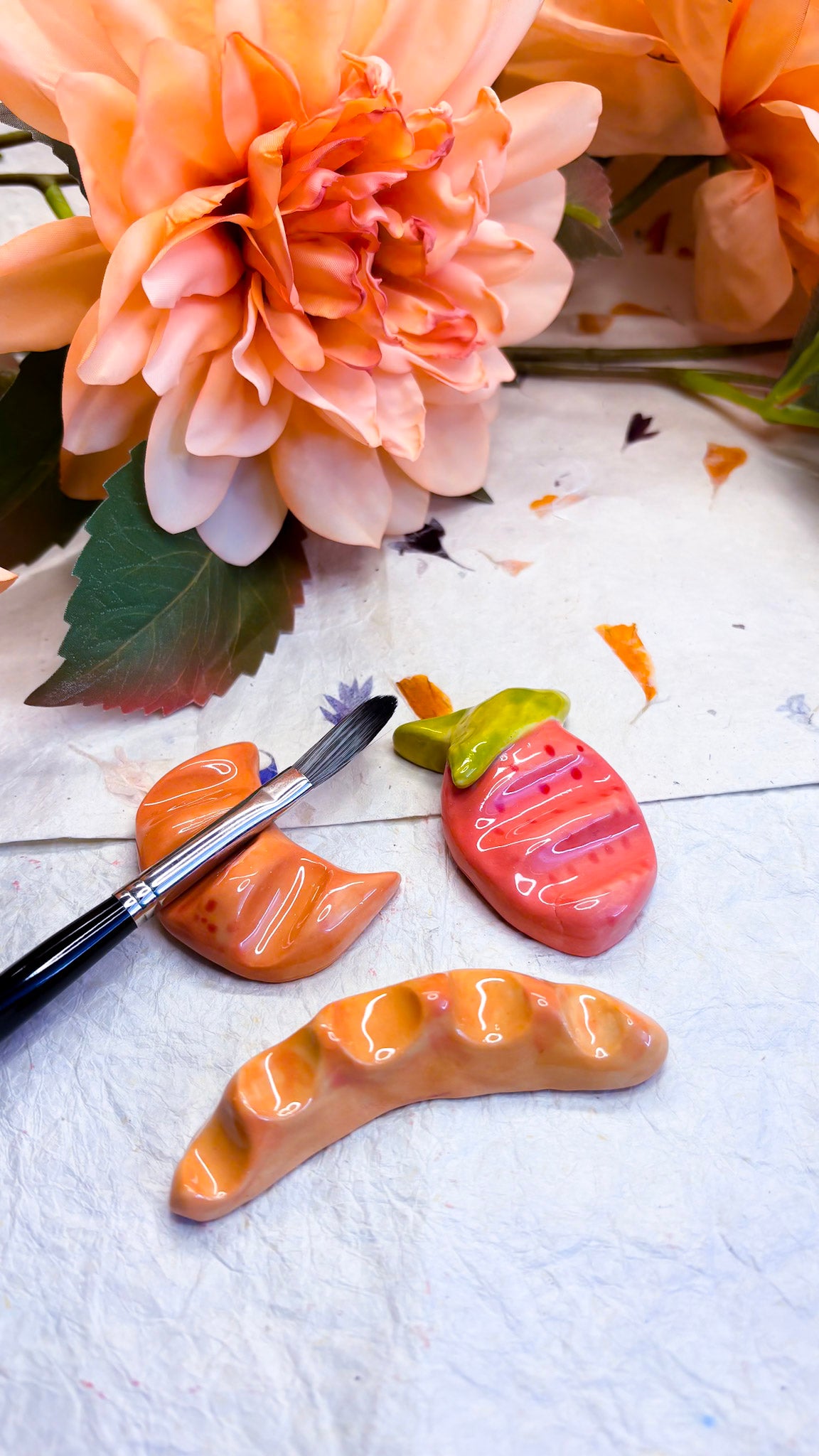 Ceramic Artist Paint Brush Rest  (experimental)