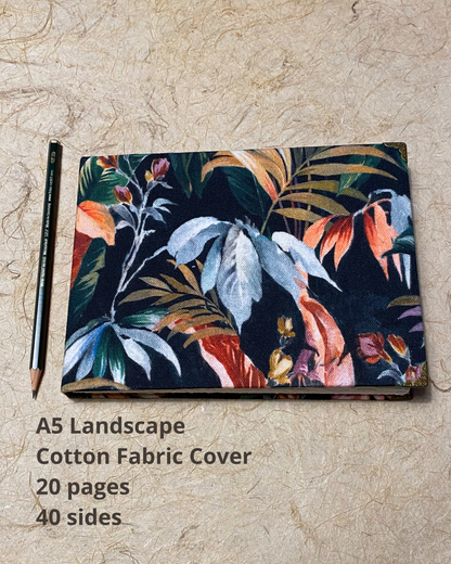 Handmade Artist Cotton Sketchbook - A5 Landscape - B-grade