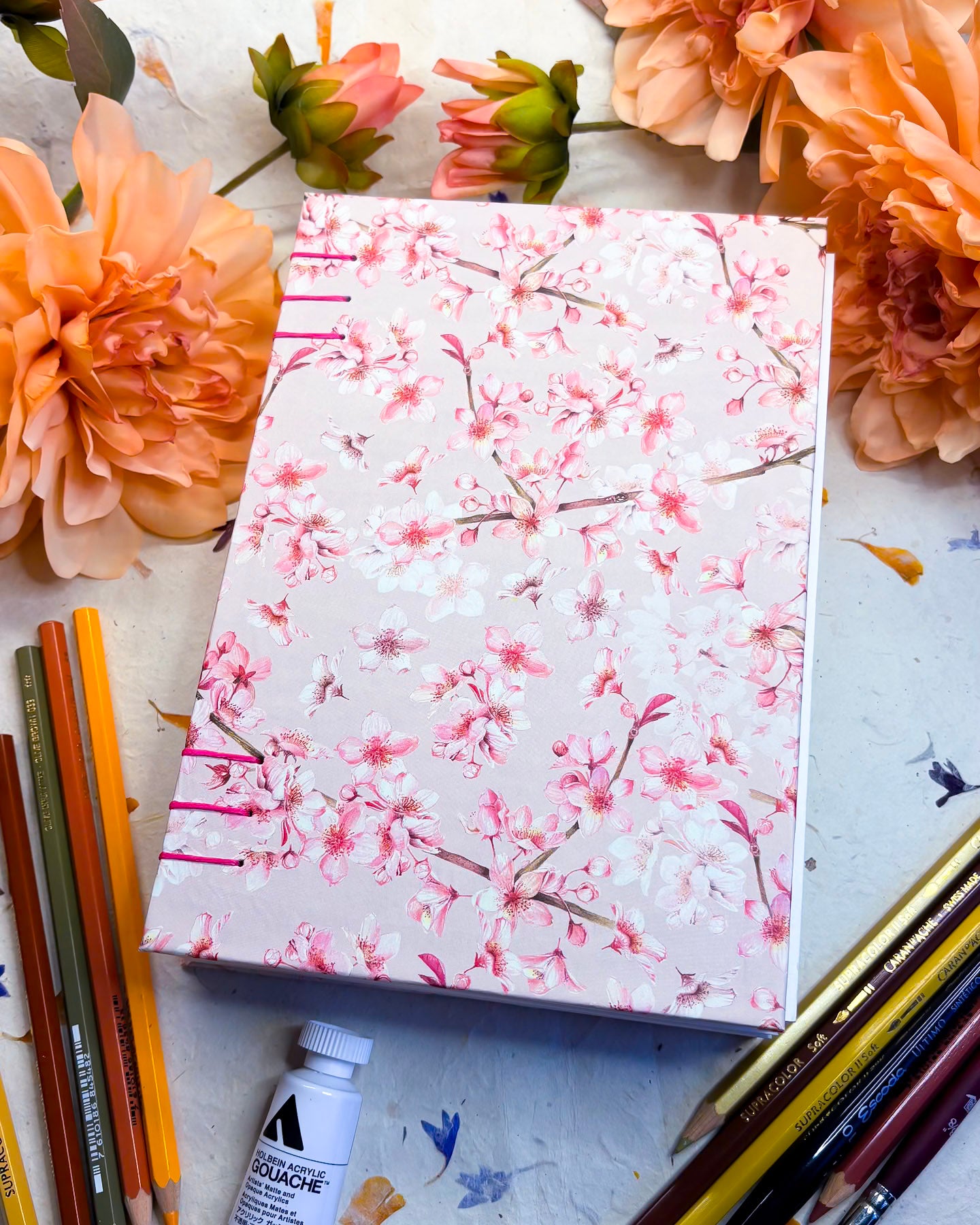 🌱  Vegan Handmade Sketchbook / Art Journal - 600gsm