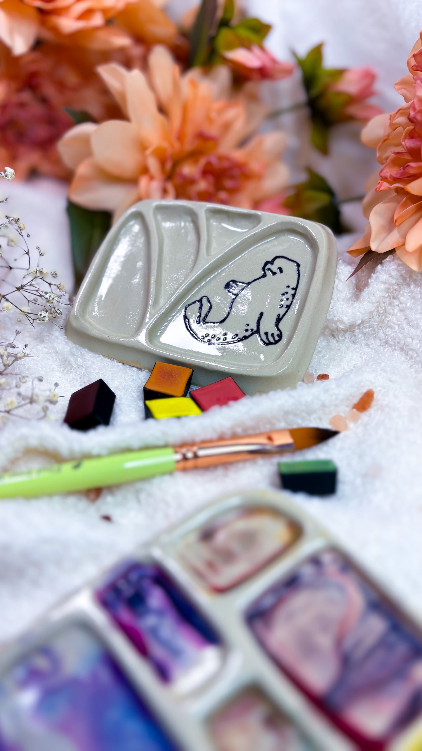 Ceramic Artist Paint mixing palette