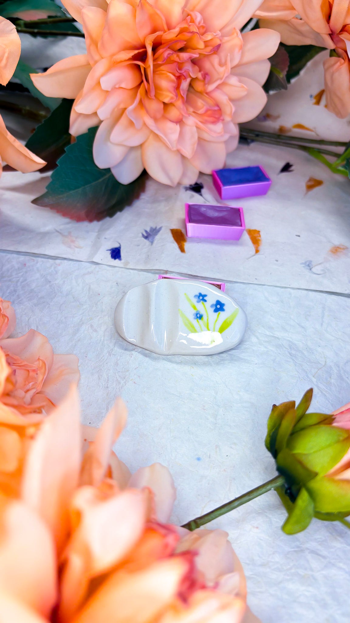 Ceramic Artist Paint Brush Rest - (experimental)