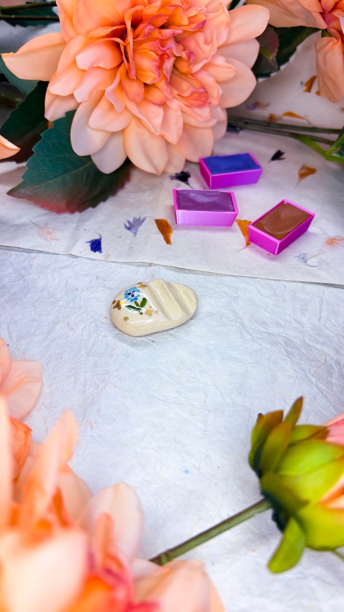 Ceramic Artist Paint Brush Rest - (experimental)