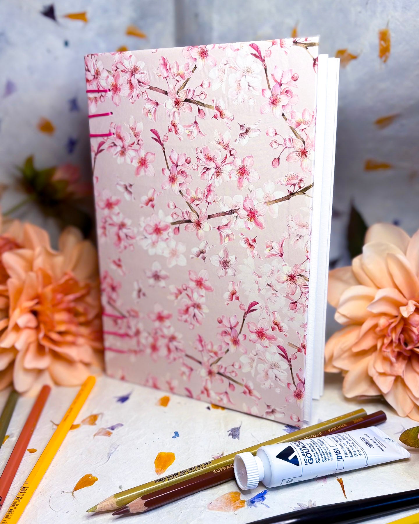 🌱  Vegan Handmade Sketchbook / Art Journal - 600gsm