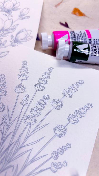 Colouring Postcards - 100% Cotton - 3 cards