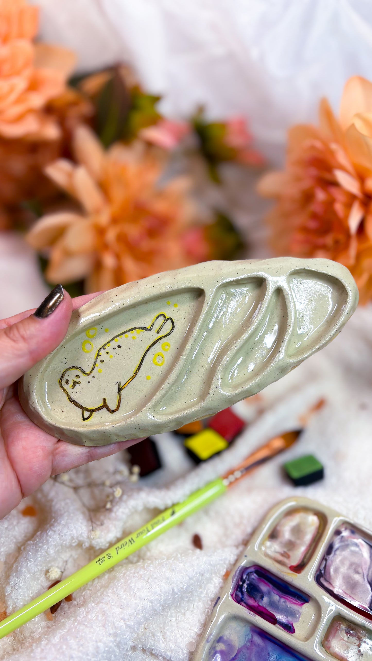 Ceramic Artist Paint mixing palette