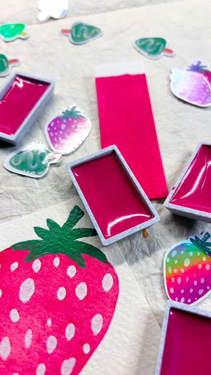 🍓 Strawberry 🍓 Opaque Watercolour - Big Pan