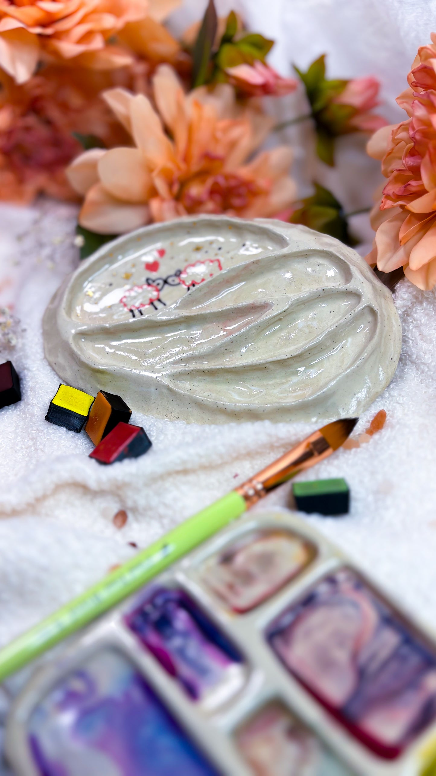 Ceramic Artist Paint mixing palette