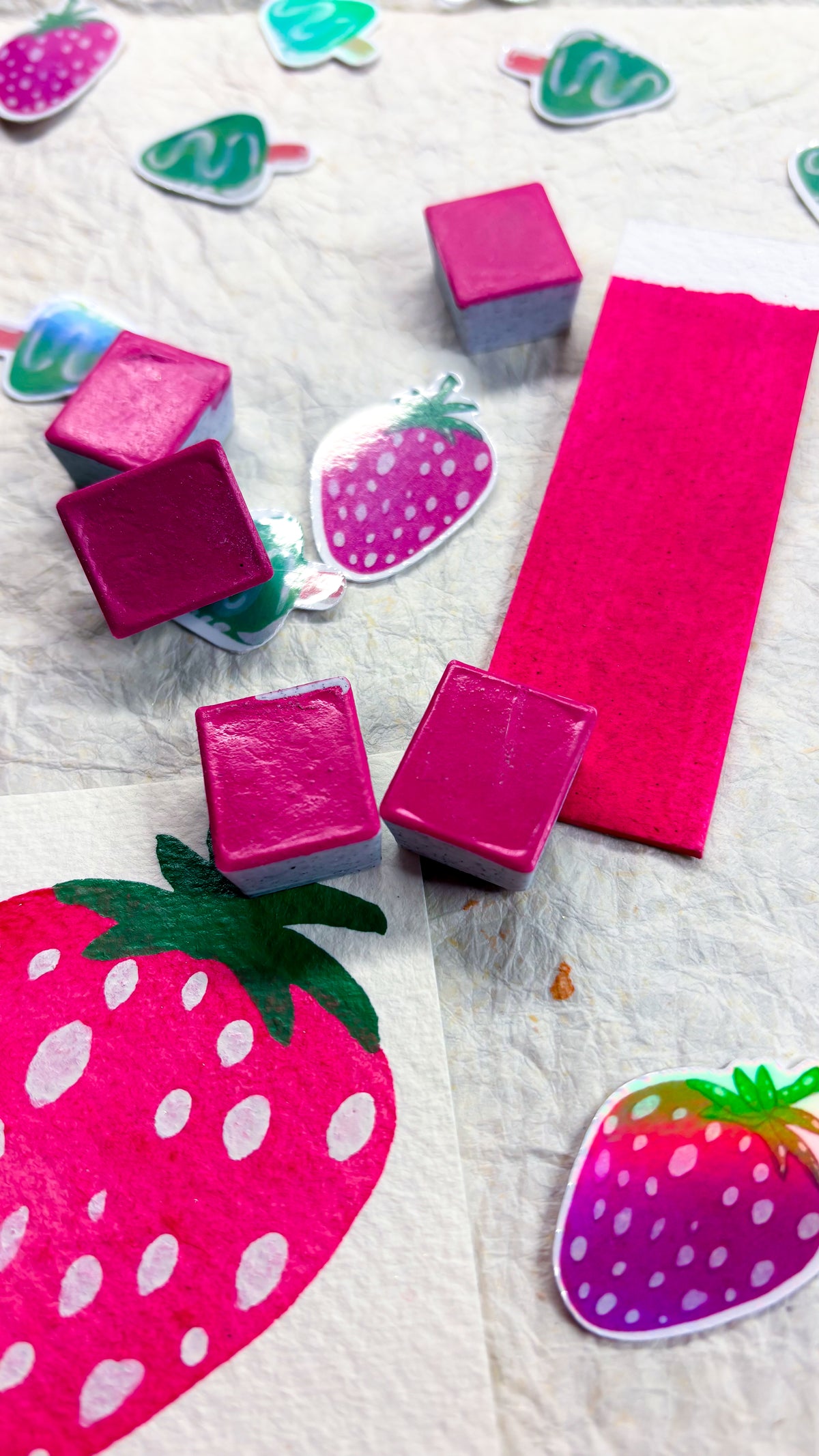 🍓 Strawberry 🍓 Opaque Watercolour - Halfpan