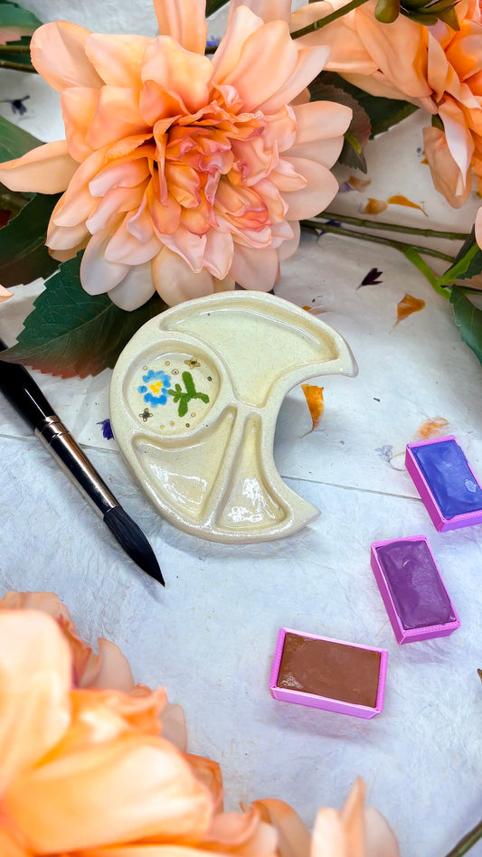 Ceramic Artist Paint mixing plate - Moonpalette
