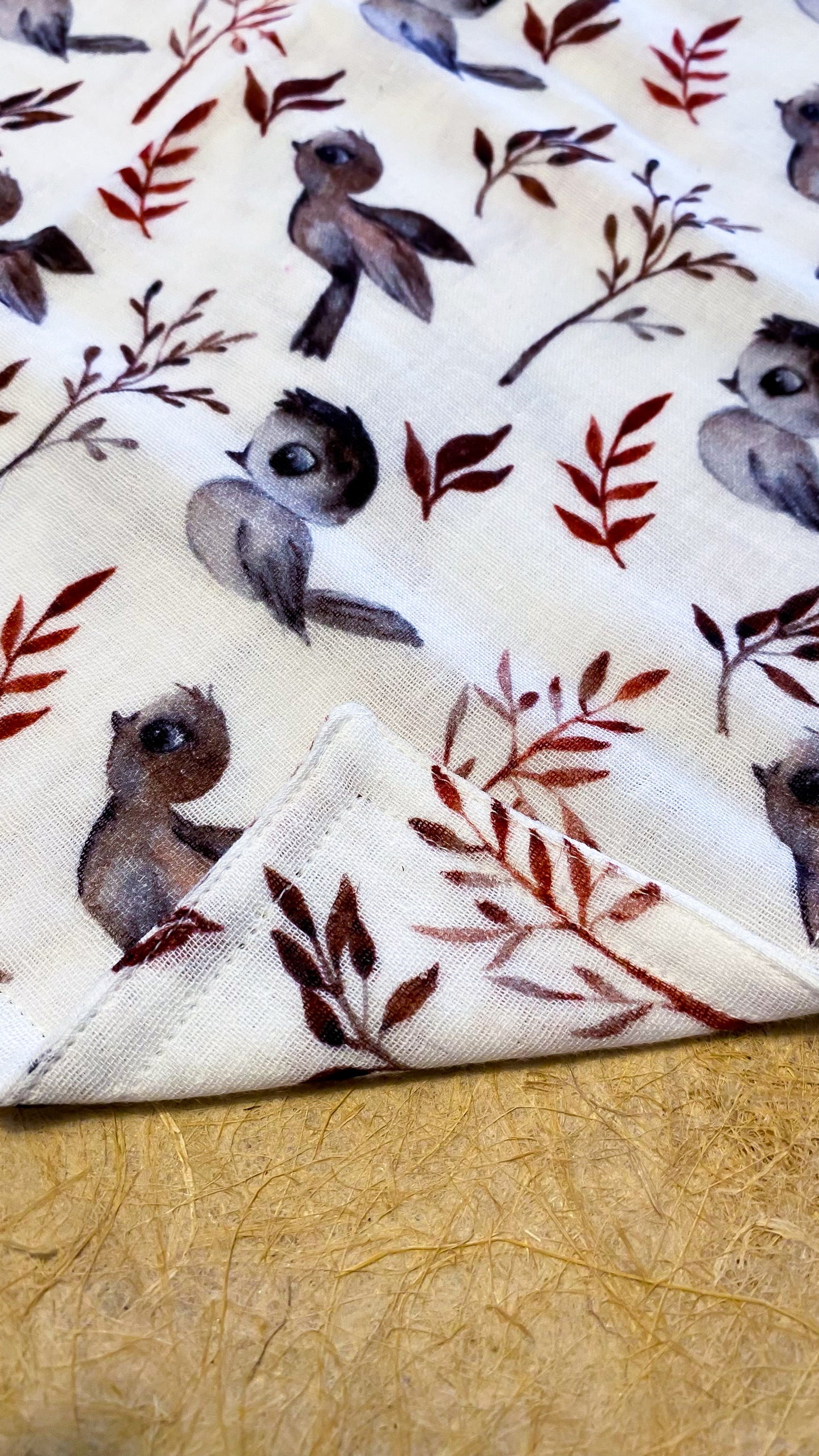 Handmade Brush Cloth - Birds