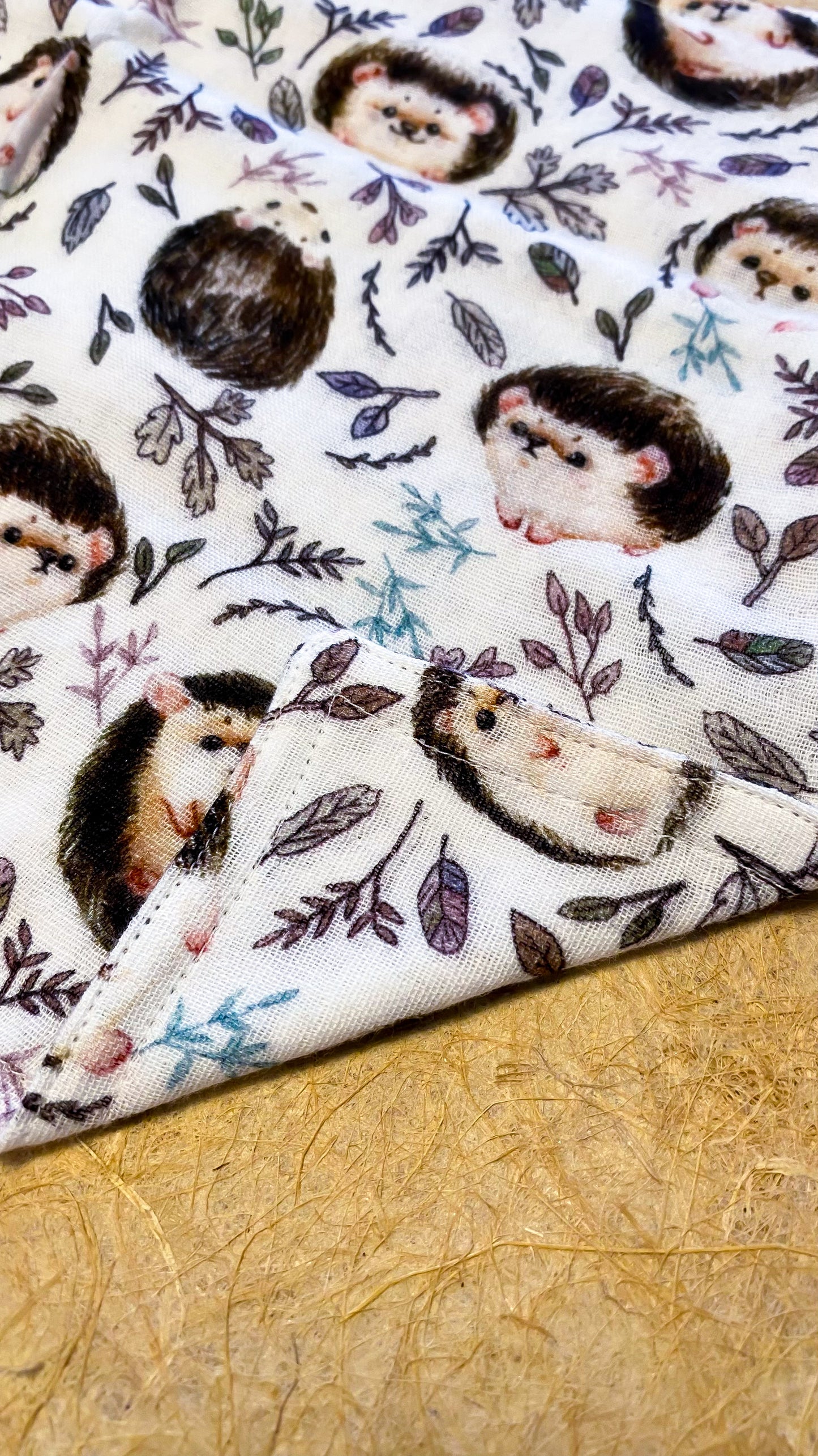 Handmade Brush Cloth - Hedgehog